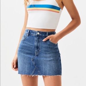 Pacsun Frayed Denim Skirt